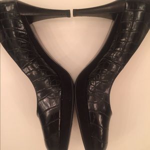 Nine West Black leather heels